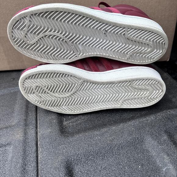 Adidas Pro Model Shell Toe Burgundy Velour Womens 6.5 Leather High Top AC7906 - Picture 11 of 12